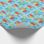 Surfplanken en palmbomen cadeaupapier (Hoek)