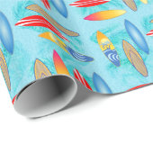 Surfplanken en palmbomen cadeaupapier (Rol Hoek)
