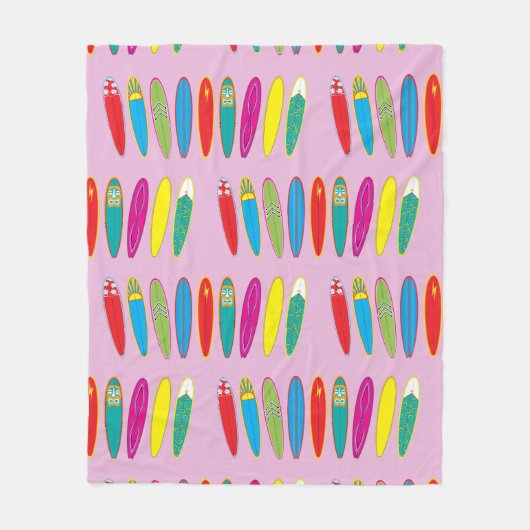  surfplanken fleece deken (Voorkant)