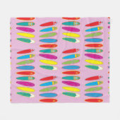  surfplanken fleece deken (Voorkant (Horizontaal))