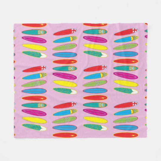 surfplanken fleece deken (Voorkant (Horizontaal))