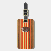 Surfplanken Hawaiiaanse gestripte Bagagelabels (Voorkant verticaal)