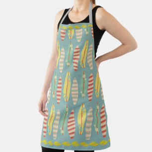 Surfplanken, Hibiscus Flowers Stripes Stitching Schort