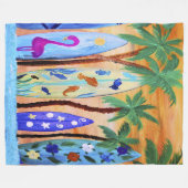 Surfplanken huis decoratie fleece deken (Voorkant (Horizontaal))