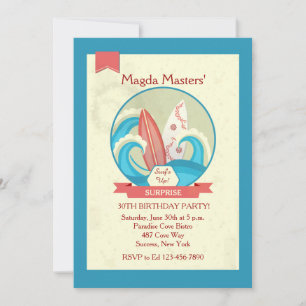 Surfplanken in de Uitnodiging van Golven