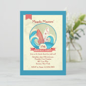 Surfplanken in de Waves Uitnodiging (Staand voorkant)