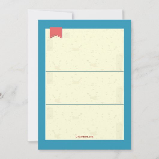 Surfplanken in de Waves Uitnodiging (Achterkant)