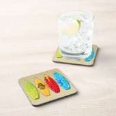 surfplanken in de zomer | Retro Surfboard Set Bier Onderzetter (Rechterzijde)