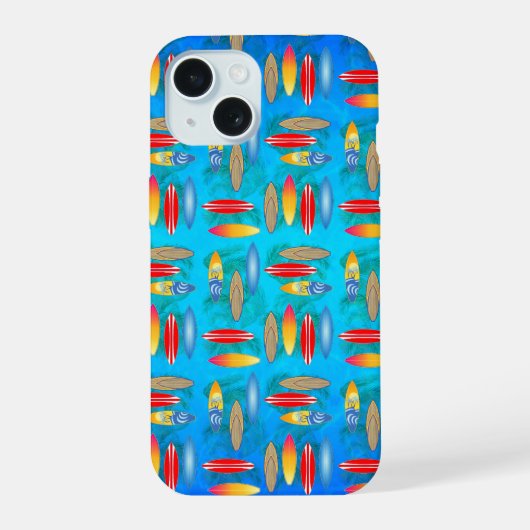 Surfplanken iPhone 15 Case (Achterkant)