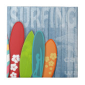 Surfplanken Keramische Tegel Tegeltje (Voorkant)