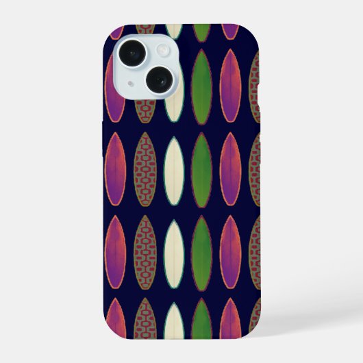 surfplanken koele patrouille iPhone 15 case (Achterkant)
