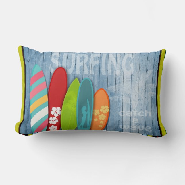 Surfplanken Lumbar Pillow Kussen (Voorkant)