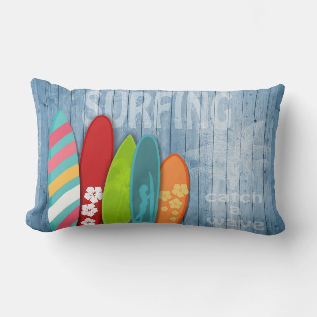 Surfplanken Lumbar Pillow Kussen (Voorkant)