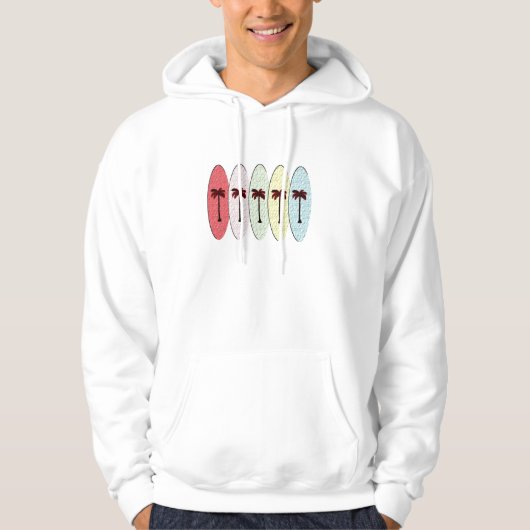 surfplanken met palmbomen hoodie (Voorkant)