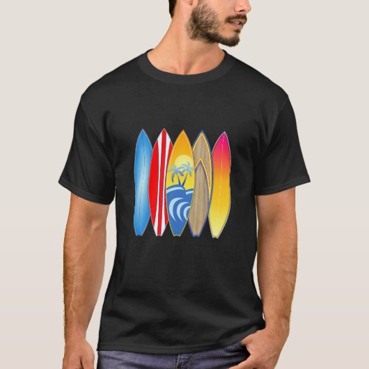 surfplanken met retro t-shirt (Voorkant)