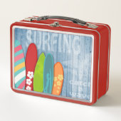 Surfplanken Metaal Lunch Box (Voorkant)