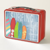 Surfplanken Metaal Lunch Box (Achterkant)