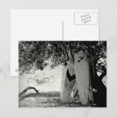 Surfplanken onder een boom briefkaart (Voorkant / Achterkant)