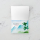 Surfplanken op Beach Waterverf Summer Luau Bedankkaart (Binnen)