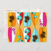 Surfplanken op Boardwalk Summer Beach Theme Briefkaart (Voorkant / Achterkant)