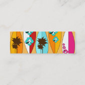 Surfplanken op Boardwalk Summer Beach Theme Mini Visitekaartje (Achterkant)