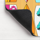 Surfplanken op Boardwalk Summer Beach Theme Muismat (Hoek)