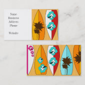 Surfplanken op Boardwalk Summer Beach Theme Visitekaartje (Voorkant / Achterkant)
