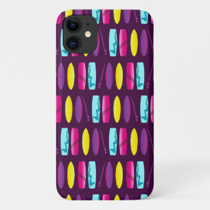 Surfplanken op Deep Paars Colorful Surfer Case-Mate iPhone Case