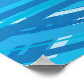 Surfplanken op een tropisch strand met palmbomen poster (Hoek)