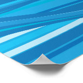 Surfplanken op een tropisch strand met palmbomen poster (Hoek)