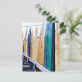  surfplanken op Montauk Beach Briefkaart (Staand voorkant)