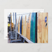  surfplanken op Montauk Beach Briefkaart (Voorkant / Achterkant)