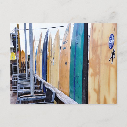  surfplanken op Montauk Beach Briefkaart (Voorkant)