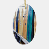  surfplanken op Montauk Beach Keramisch Ornament (Rechts)