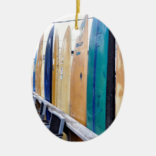  surfplanken op Montauk Beach Keramisch Ornament