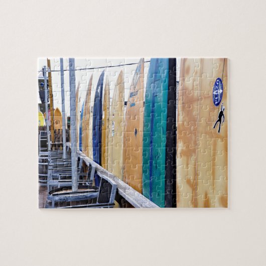  surfplanken op Montauk Beach Legpuzzel (Horizontaal)