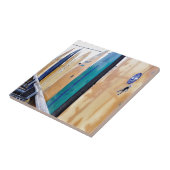  surfplanken op Montauk Beach Tegeltje (Zijkant)