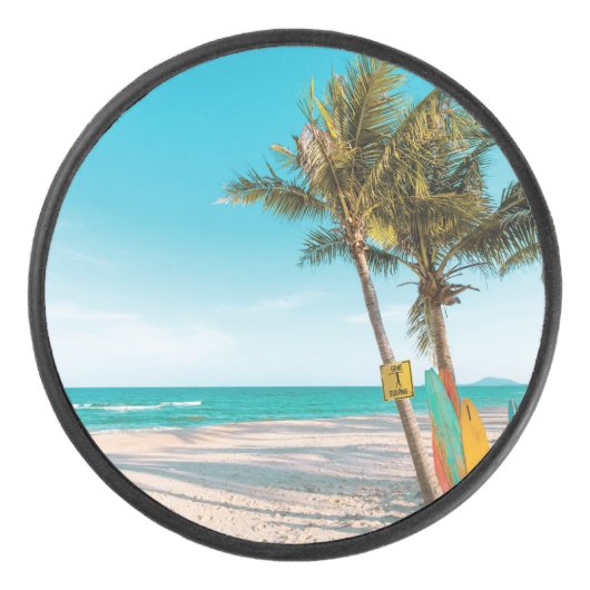 Surfplanken op strand kussen hockey puck (Voorkant)