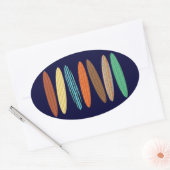 Surfplanken Ovale Sticker (Envelop)