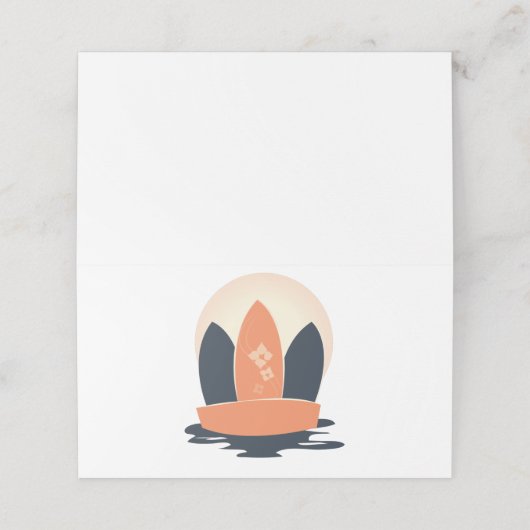 Surfplanken Plaatskaartje (Buitenkant ongevouwen)