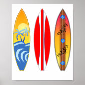  surfplanken poster (Voorkant)