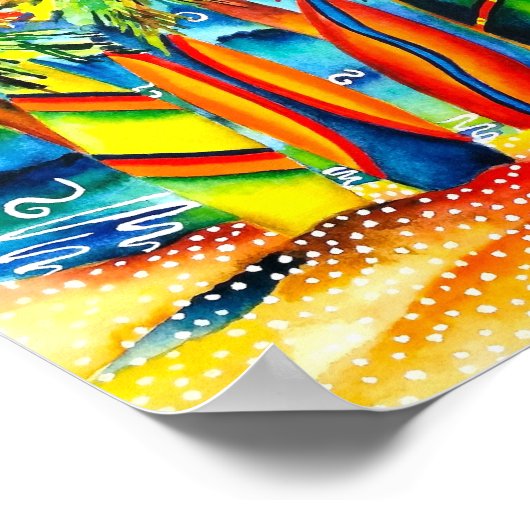 Surfplanken Poster (Hoek)