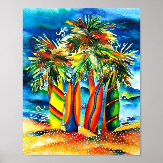 Surfplanken Poster (Voorkant)