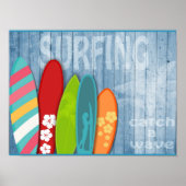 Surfplanken Poster (Voorkant)