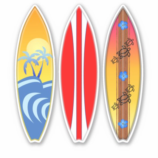  surfplanken sticker (Voorkant)