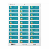 Surfplanken Strand Thema Retouradreslabel Etiket (Full Sheet)
