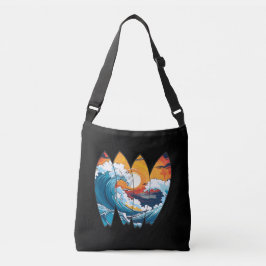 Surfplanken surfen golven crossbody tas