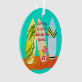 Surfplanken Surfen vakantie aandenken Ornament (voorkant)