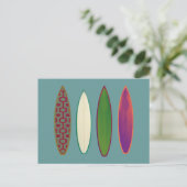surfplanken ~ surfstijl briefkaart (Staand voorkant)