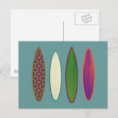 surfplanken ~ surfstijl briefkaart (Voorkant / Achterkant)